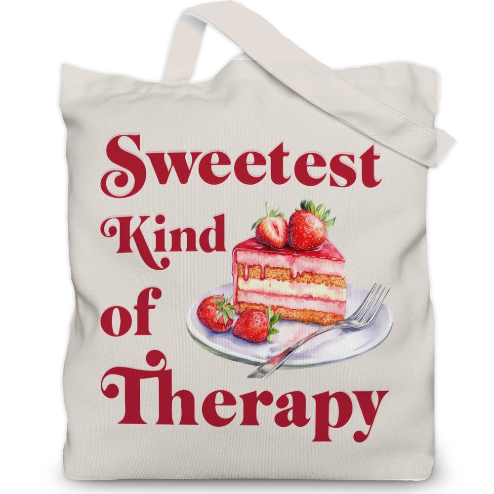 Strawberry Cake Tote Bag, Strawberry Tote Bag, 13.8X13.8 Inch >:)
